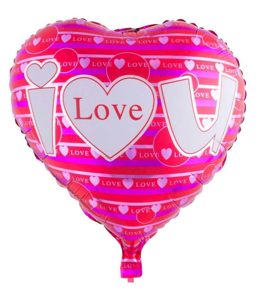 Herz Folienballon I Love You Luftballon Pink Mit Vielen Herzen X