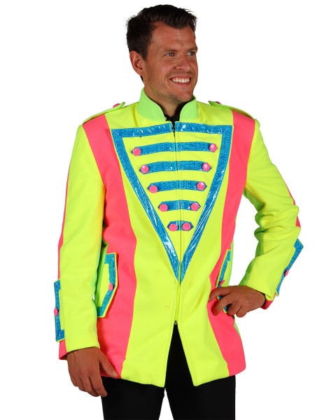 Garde Jacke Neon Night F R Herren Show Party Zirkusdirektor Kost M